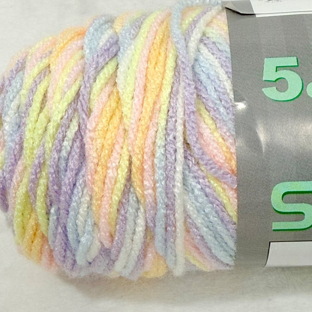 Caron Simply Soft "Baby Bright Ombre" Yarn - One New Skein